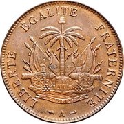 2 Centimes reverse image