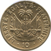 10 Centimes, Haiti, 1958-1970 reverse image