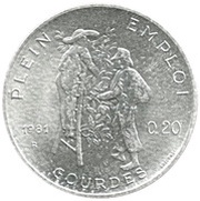20 Centimes FAO, Haiti, 1981 reverse image