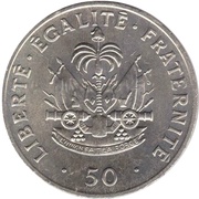 50 Centimes, Haiti, 1986-1991 reverse image