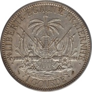 1 Gourde, Haiti, 1881-1895 reverse image