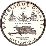 5 Gourdes Columbus Discovers America obverse image