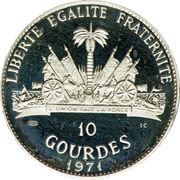 10 Gourdes Joseph Nez Perce, Haiti, 1971 reverse image