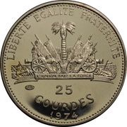 25 Gourdes Bicentenary of the United States reverse image