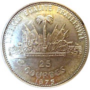 25 Gourdes International Women's Year, Haiti, 1975 reverse image