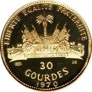 30 Gourdes Citadel of Saint Christopher, Haiti, 1969-1970 reverse image
