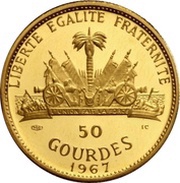 50 Gourdes Folk Dance, Haiti, 1967-1970 reverse image