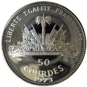 50 Gourdes 1974 World Cup, Haiti, 1973 reverse image