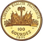 100 Gourdes Osceola Seminole, Haiti, 1971 reverse image