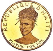 100 Gourdes Playing Fox Fox obverse image
