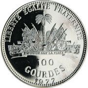 100 Gourdes European Market, Haiti, 1977 reverse image