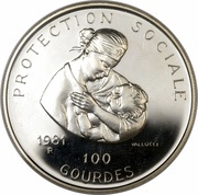 100 Gourdes Social Protection, Haiti, 1981 reverse image