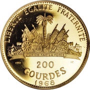 200 Gourdes Revolt of Santo Domingo, Haiti, 1967-1970 reverse image