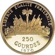 250 Gourdes Henri Christophe, Haiti, 1969-1970 reverse image