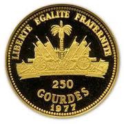250 Gourdes European Market, Haiti, 1977 reverse image