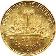 500 Gourdes Mermaid, Haiti, 1973 reverse image