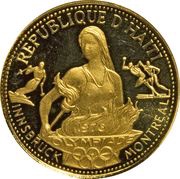 500 Gourdes 1976 Montreal-Innsbruck Olympiad obverse image