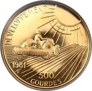 500 Gourdes Development, Haiti, 1981 reverse image