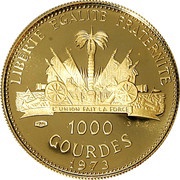 1000 Gourdes Jean-Claude Duvalier, Haiti, 1973 reverse image