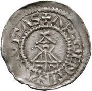 Denier - Otto I Strasbourg mint, Holy Roman Empire, 936-962 reverse image