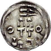 Denier - Otto I Esslingen mint, Holy Roman Empire, 936-962 reverse image