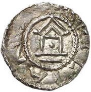 Denier - Otto II as emperor; Würzburg mint, Holy Roman Empire, 973-983 reverse image