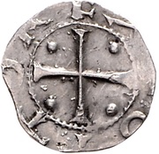 Denier - Otto III as king; Cologne mint obverse image