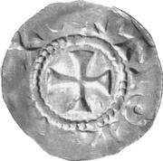 Denier - Otto III Tiel mint, Holy Roman Empire, 983-1002 reverse image