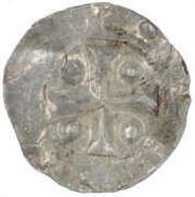Denier - Otto III Deventer mint; bust, Holy Roman Empire, 983-1002 reverse image