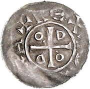 Denier - Otto III and Adelaide bust obverse image