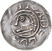 Denier - Otto III and Adelaide bust, Holy Roman Empire, 983-995 reverse image