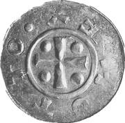 Denier - Otto III and Adelaide temple; EDILAD obverse image