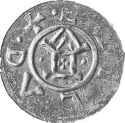 Denier - Otto III and Adelaide temple; EDILAD, Holy Roman Empire, 983-995 reverse image
