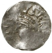 Denier - Henry II Aachen mint obverse image