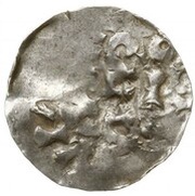 Denier - Henry II Aachen mint reverse image