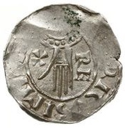 Denier - Henry II Deventer mint; hand obverse image