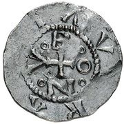 Denier - Henry II Deventer mint; bust, Holy Roman Empire, 1002-1024 reverse image