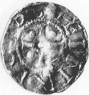 Denier - Henry II Mainz mint; two busts obverse image