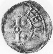 Denier - Henry II Mainz mint; arabic inscription obverse image
