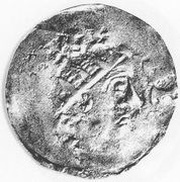 Denier - Henry II Strasbourg mint; temple obverse image