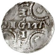Denier - Henry II Strasbourg mint; crown, Holy Roman Empire, 1002-1024 reverse image