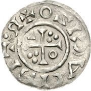 Denier - Henry II Regensburg mint; bust, Holy Roman Empire, 1009-1014 reverse image