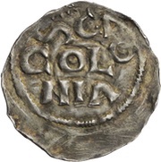 Denier - Henry II Cologne mint, Holy Roman Empire, 1014-1024 reverse image
