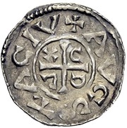 Denier - Conrad II Augsburg mint, Holy Roman Empire, 1024-1039 reverse image