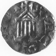 Denier - Conrad II Cologne area; fisherman, type 1, Holy Roman Empire, 1024-1039 reverse image