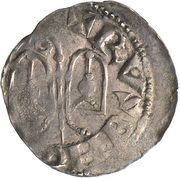 Denier - Conrad II Cologne area; fisherman, type 2, Holy Roman Empire, 1024-1039 reverse image