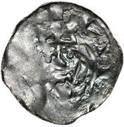 Denier - Henry III Strasbourg mint; St. Mary obverse image