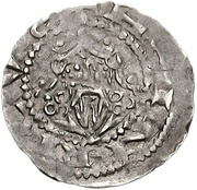 Denier - Henry III Mainz mint; temple obverse image