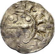 Denier - Henry III Minden mint; bust facing, Holy Roman Empire, 1039-1056 reverse image