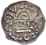 Denier - Henry III as king; Regensburg mint, Holy Roman Empire, 1042-1047 reverse image